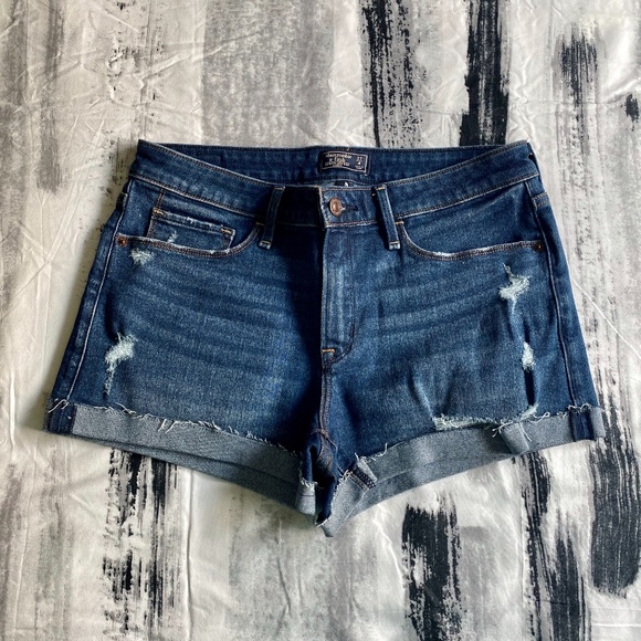 Low Rise Denim Shorts - Medium Ripped - Picture 1 of 7